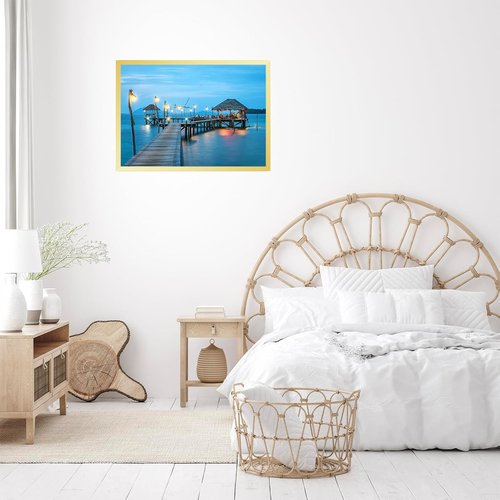 JCJMY 16x23 Gold Picture Frame - Versatile Horizontal & Vertical Wall Hanging for Photos & Posters