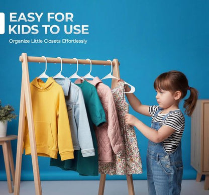 Beddora Plastic Hangers - 20 Pack White Clothes Hangers for Closet Organization & Space-Saving Design