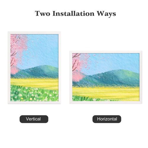 ARTWIND 20x28 Poster Frame 2 Pack, White Solid Wood Photo Picture Frame for Horizontal or Vertical Wall Mounting, Hanging Hardware Included