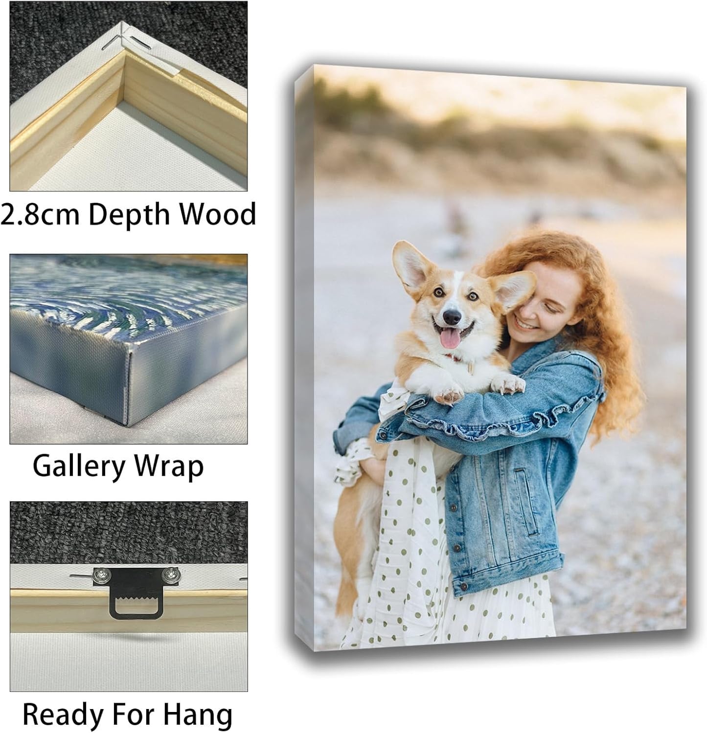 Skiennix Custom Canvas Prints - Personalized Wall Art for Family & Pets | 16x20 Framed Canvas