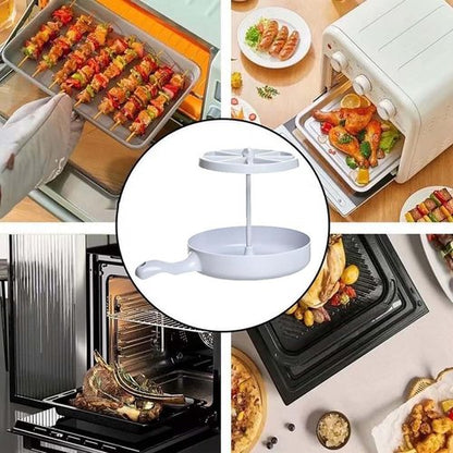 Bacon Wizard Microwave Crispy Bacon Maker, Microwave Bacon Cooker, Bacon Grease Saver with Strainer, Microwave Barbecue Grill Cooker Prep Trays Bacon Rack for Oven Cooking (2 Pack)