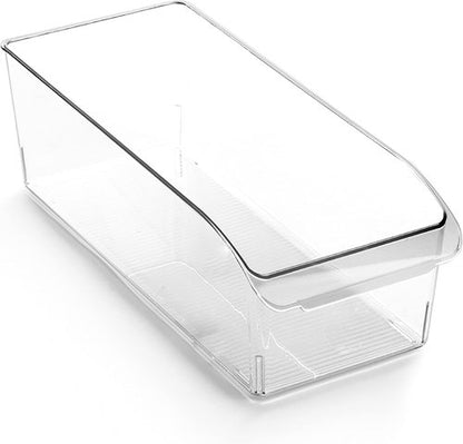 BINO Large Plastic Storage Bins - Multi-Use Fridge/Freezer Organizer | BPA-Free | Curve Collection