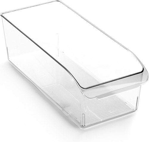 BINO Large Plastic Storage Bins - Multi-Use Fridge/Freezer Organizer | BPA-Free | Curve Collection