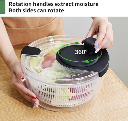 Salad Spinner by Kitchen Essentials - Large 4L Lettuce Dryer & Fruit Washing Bowl for Quick Use