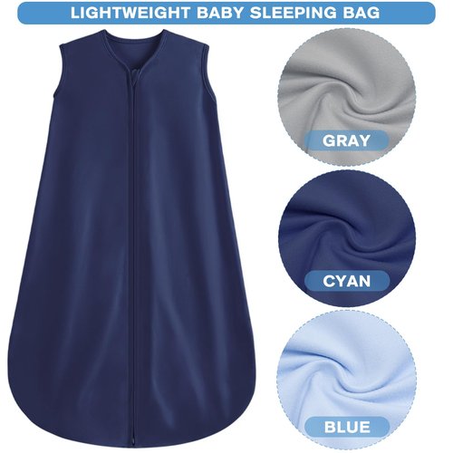 BSTOPPT 3 Pack Baby Sleep Sack 18-24 Months 100% Rayon Cotton Baby Sleeping Bag 2-Way Zipper Toddler Wearable Blankets,Comfy Stretchy Thin Sleep Sacks.TOG 0.3(X-Large)