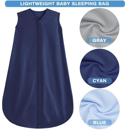 BSTOPPT 3 Pack Baby Sleep Sack 18-24 Months 100% Rayon Cotton Baby Sleeping Bag 2-Way Zipper Toddler Wearable Blankets,Comfy Stretchy Thin Sleep Sacks.TOG 0.3(X-Large)