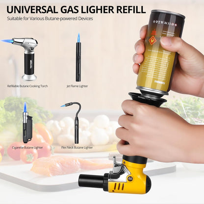TBTeek Butane Refill - Ultra-Refined Lighter Fluid for Torch Lighters | 100ml Canister (4 Pack)