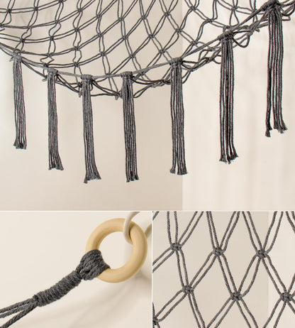 Mirolam Stuffed Animal Storage Hammock Net - Large Corner Organizer for Baby Nursery - Grey