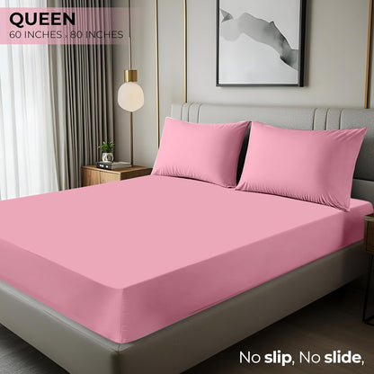 Utopia Bedding Queen Fitted Sheet - Deep Pocket Soft Microfiber - Fade Resistant & Easy Care (Pink)