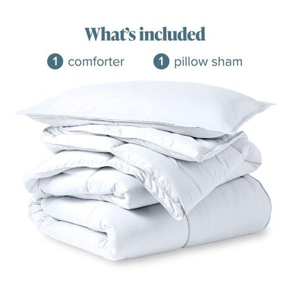 Bare Home Comforter Set - Ultra-Soft - Goose Down Alternative - Premium 1800 Series - All Season Warmth (Twin/Twin XL, White)