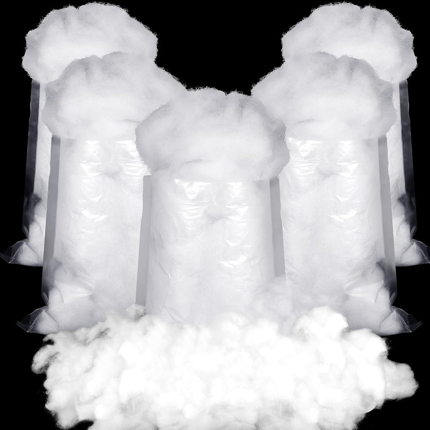 Riakrum Fake Snow Decor - Artificial Fluffy Fiber Stuffing for Holiday Tree & Party Decorations | 300g