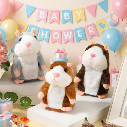 Skiennix Talking Hamster Plush Toy - Interactive Repeats What You Say | 3 Pcs Set for Kids' Gifts