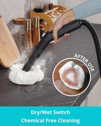 Skiennix Steam Cleaner - Fast 40s Heating with 0.66Gal Tank | 21 PCS Kit for Home & Car Cleaning