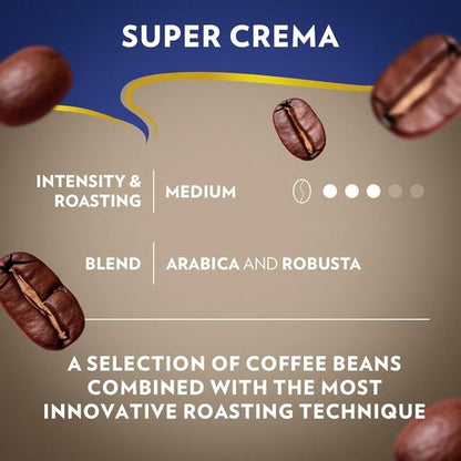 Lavazza Super Crema Capsules - Medium Roast Arabica & Robusta Blend | 60 Aluminum Pods for Nespresso Machines