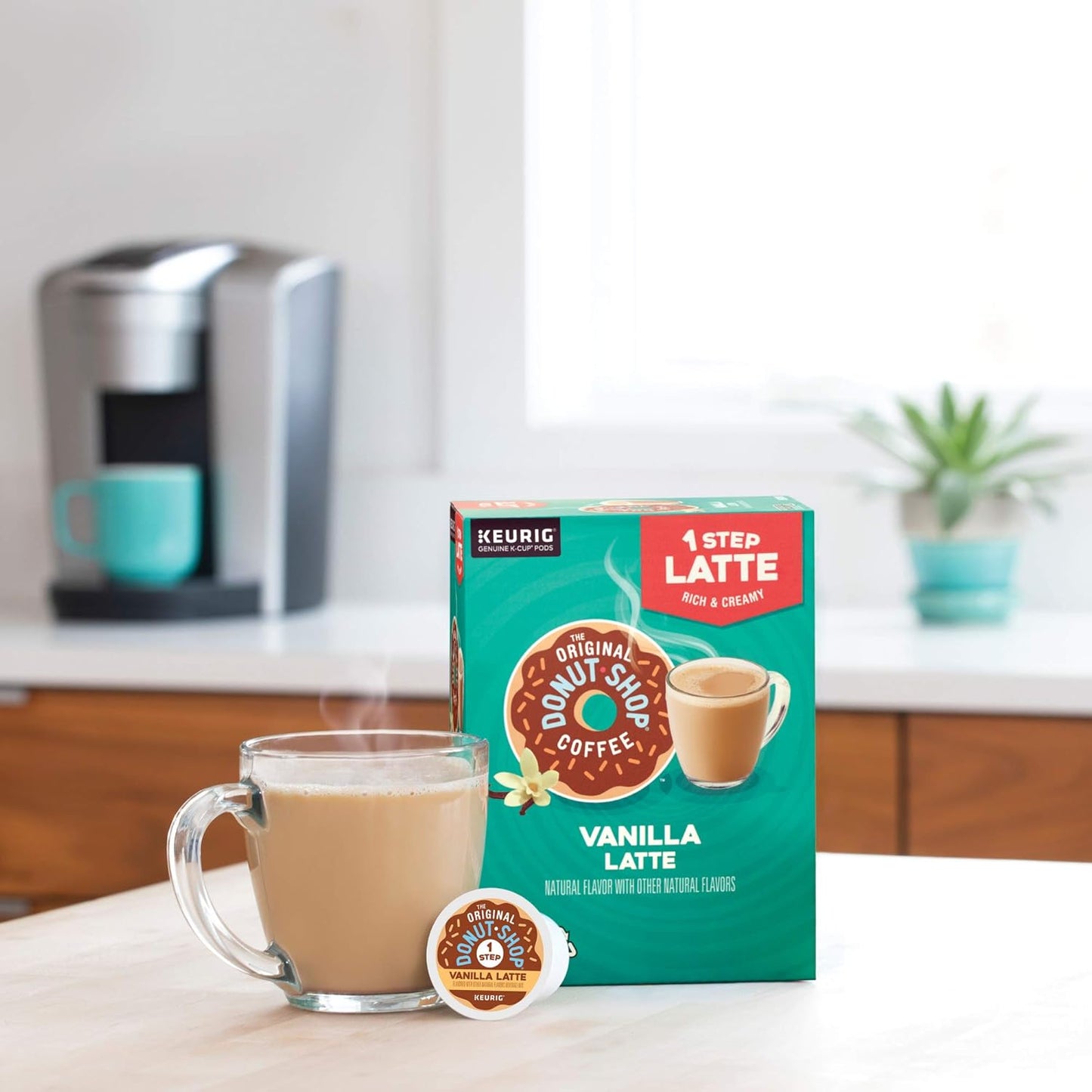 Original Donut Shop Vanilla Latte K-Cup Pods - Flavored Coffee, 20 Count | Single-Serve Convenience