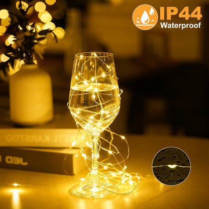 Fairy Lights | Rechargeable Battery Operated Mini LED String Lights - Waterproof 5M/16FT for Bedroom & Party Decor