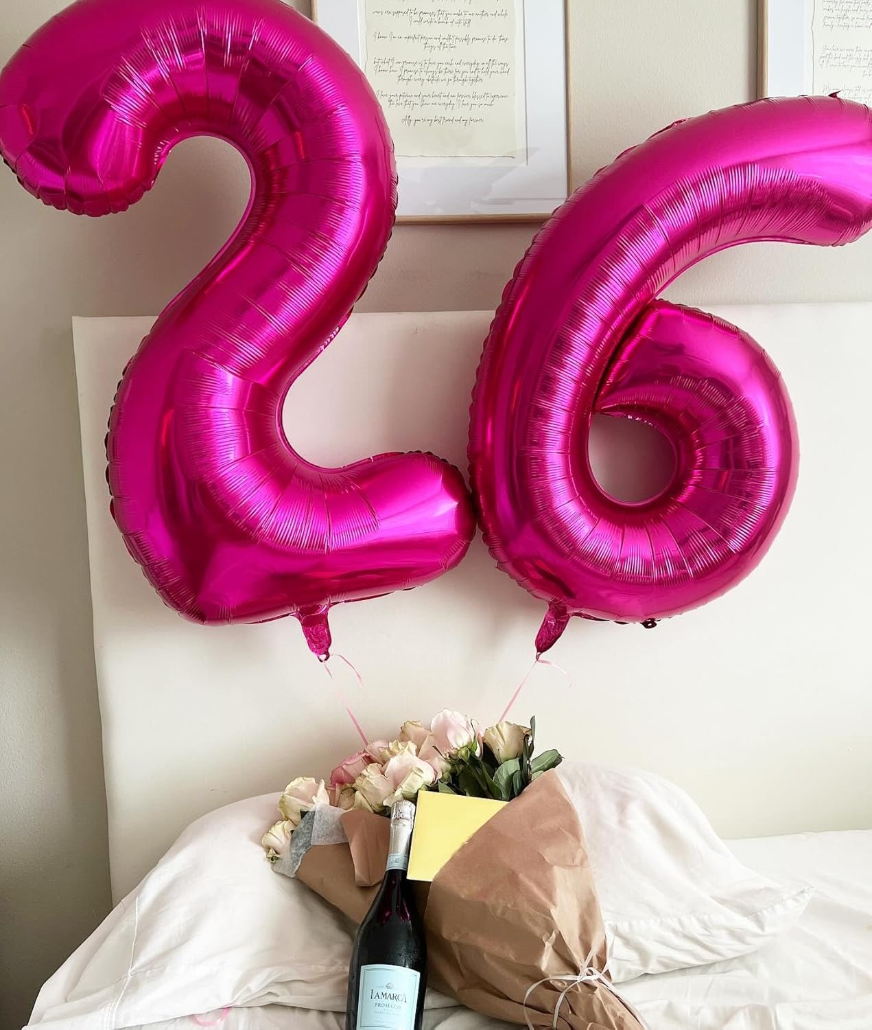 Skiennix Hot Pink Number 14 Balloons - 40 Inch Birthday Decorations for Girls' 14th Party