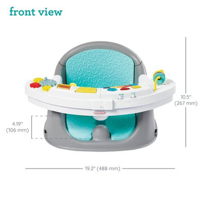 Infantino Music & Lights 3-in-1 Discovery Seat & Booster, Interactive Toddler Seat for Dining Table or Kitchen Chair, Baby Activity Center & Snack Tray, 20 Sounds & Songs, Lightweight Baby Essentials