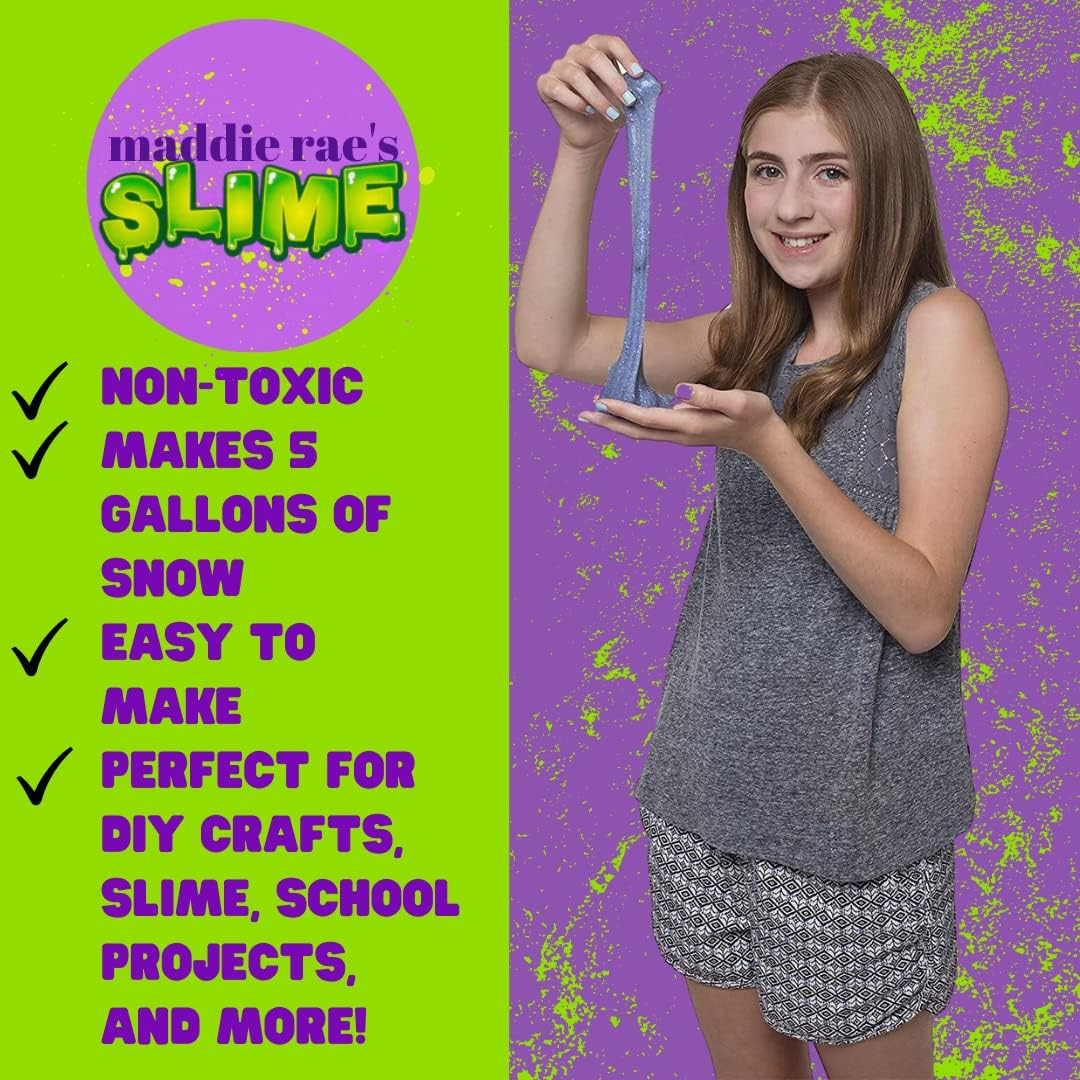 SCS Direct Maddie Rae's Instant Snow XL Pack - Create 5 Gallons of Safe, Non-Toxic Artificial Snow | Perfect for DIY Crafts & Holiday Fun