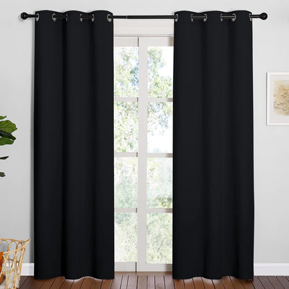 NICETOWN Thermal Insulated Blackout Curtains - 84-Inch Length, 2 Panels Set for Privacy & Sound Reduction