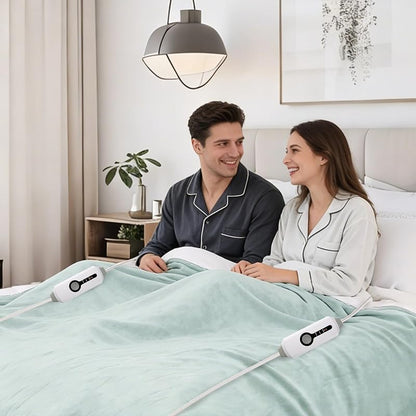 Electric Heated Blanket 90x100 King Size - Aqua Variation
