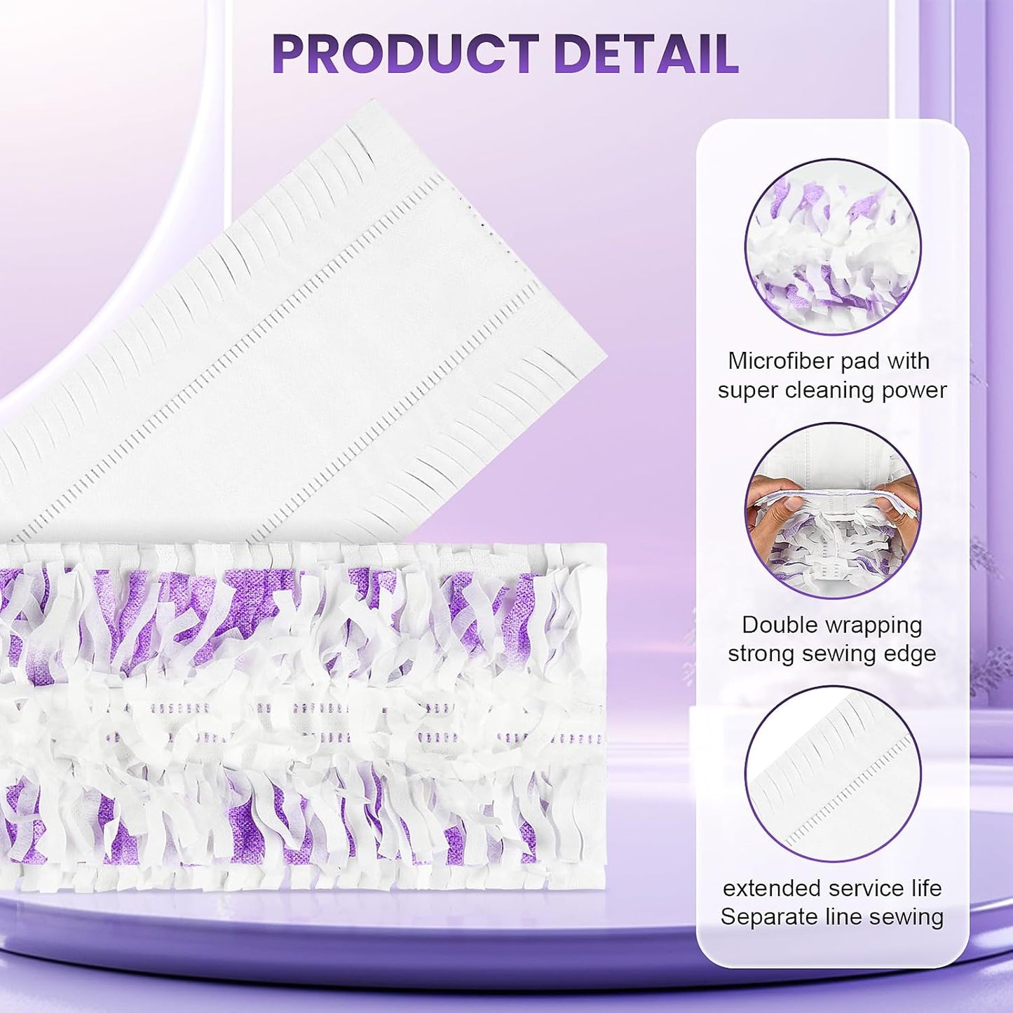 Skiennix 12 Pack Power Mop Refills - Thickened Unscented Pads for Swiffer Power Mop