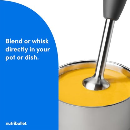 Nutribullet Lite Immersion Blender - Compact Dark Gray Design for Effortless Blending