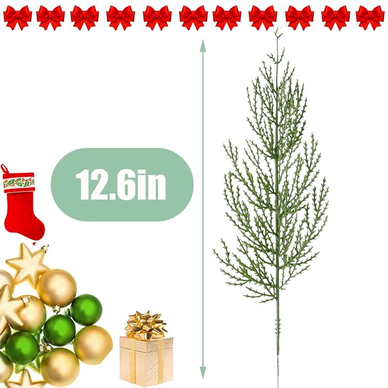 Artificial Pine Branches 30 Stems 12.6in for Wreaths, Centerpieces & DIY Decor (Variation of THIS listing: 30+12.6inch)