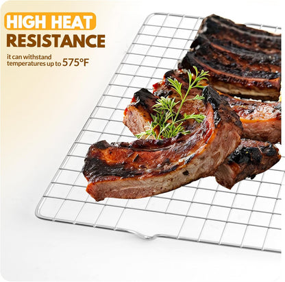 Skiennix Cooling Racks - 2 PCS Stainless Steel Baking Racks | 15x10 Inches, Oven Safe Design