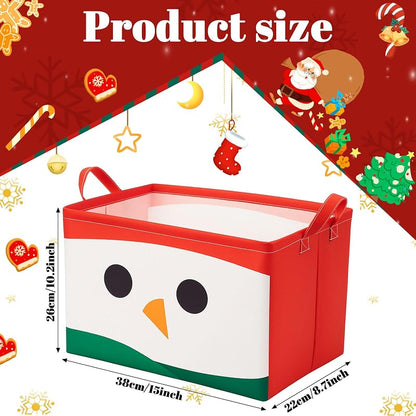 6 Pcs Large Christmas Storage Baskets with Handles 15 x 10.2 x 8.7 in