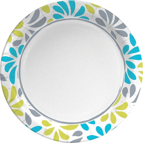Genuine Joe 7" Printed Paper Plates - Eco-Friendly Disposable Tableware | Pack of 125