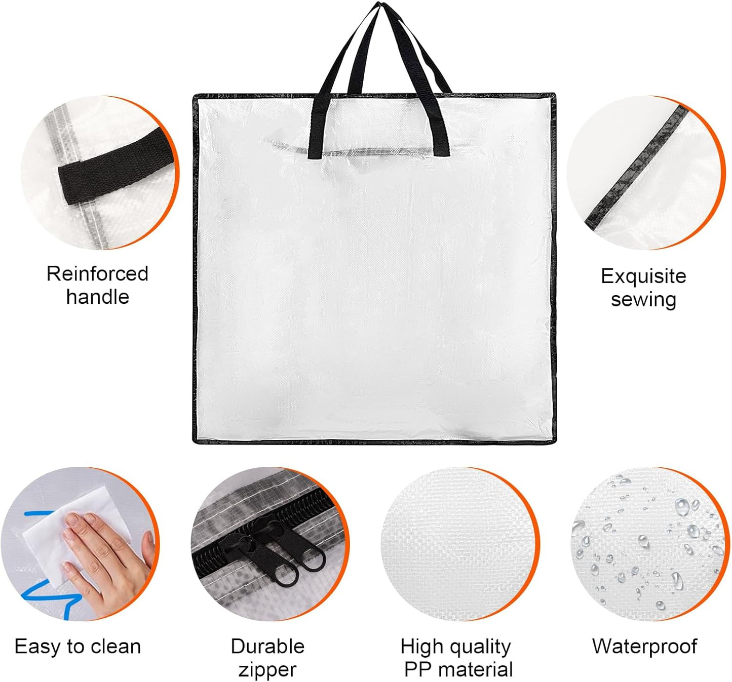 Regine Switzerland Wreath Storage Container - 25-Inch Durable Polyester Bag with Handles for Holiday Decorations