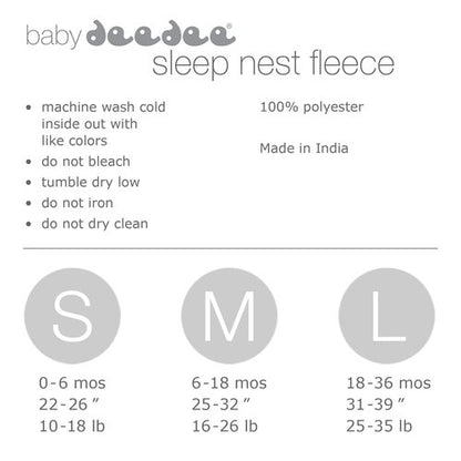 Baby Deedee Sleep Nest Fleece - Baby Sleep Sack 1.2 TOG 18-36 Months, Comfort Sleeping Bag with Soft Polar Fleece & Patented Shoulder Snaps, Toddler Wearable Blanket for Boys & Girls, Lavender