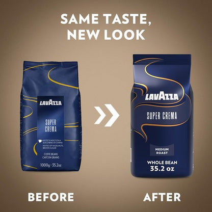 Lavazza Italian "Super Crema" Espresso Whole Bean Value Pack (3 x 2.2 lb bags)