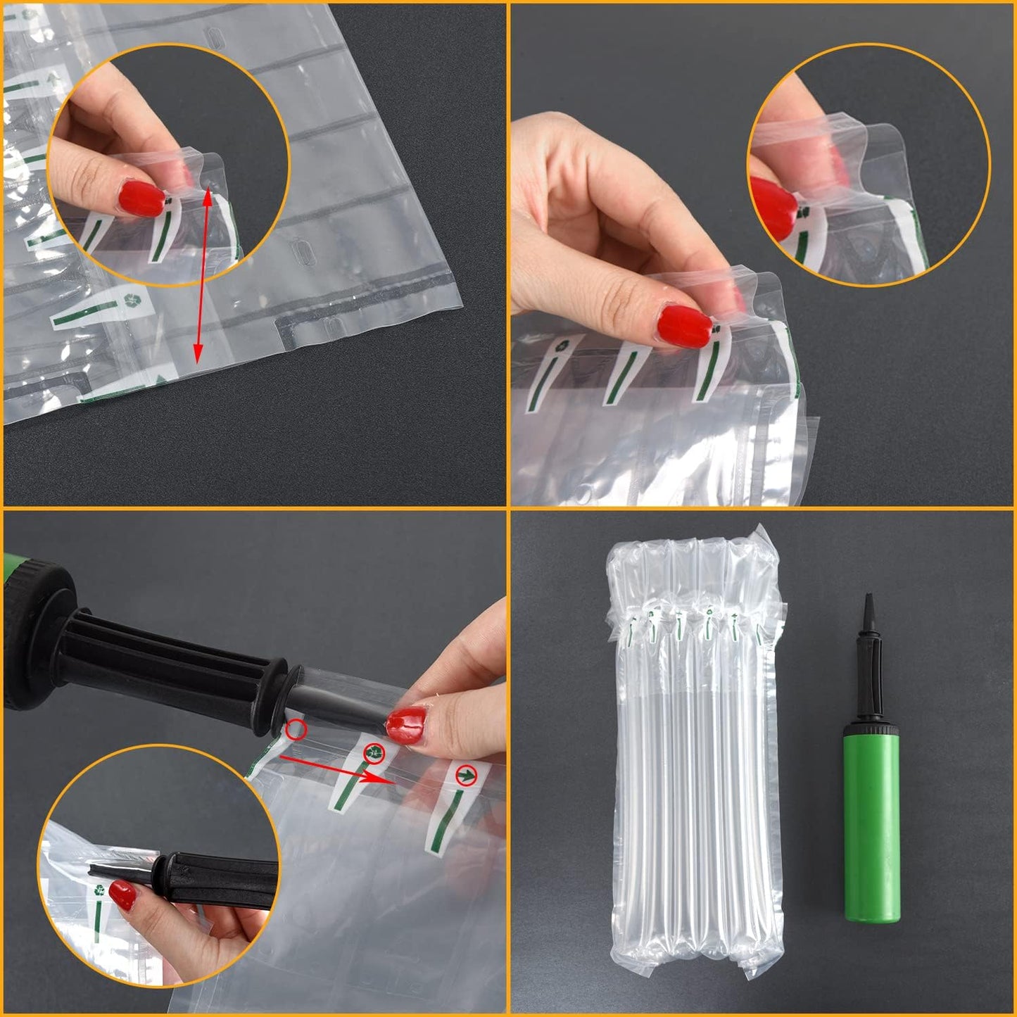 Wine Bottle Travel Protector Bags - 10 Pack Inflatable Travel Cushions with Pump for Luggage Protection