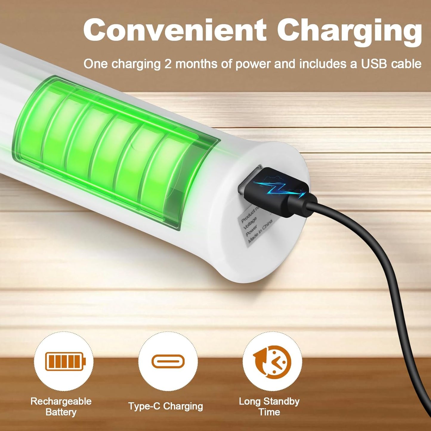 Skiennix Rechargeable Milk Frother - Handheld Electric Whisk with 2 Stainless Steel Whisks & 3 Speeds | Perfect for Coffee, Latte, Cappuccino, Matcha, Protein Shakes - White
