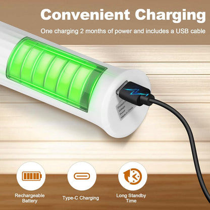 Skiennix Rechargeable Milk Frother - Handheld Electric Whisk with 2 Stainless Steel Whisks & 3 Speeds | Perfect for Coffee, Latte, Cappuccino, Matcha, Protein Shakes - White