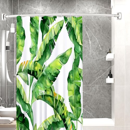 Brushed Nickel Curved Shower Curtain Rod 33-78 Inches Adjustable Splicing Design Curved Shower Rods Round Shower Curtain Rod Rust Proof Stainless Steel Curved Shower Rods For Bathroom Need to Drill