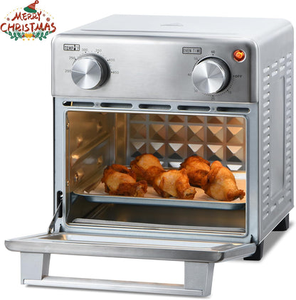 Skiennix 8.5QT Toaster Oven Air Fryer Combo - Stainless Steel, Fast Preheat, Ideal for Small Spaces