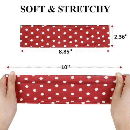 TERSE Polka Dot Headbands for Women - Trendy Hair Accessories | 6PCS Cute Fashion Hairbands