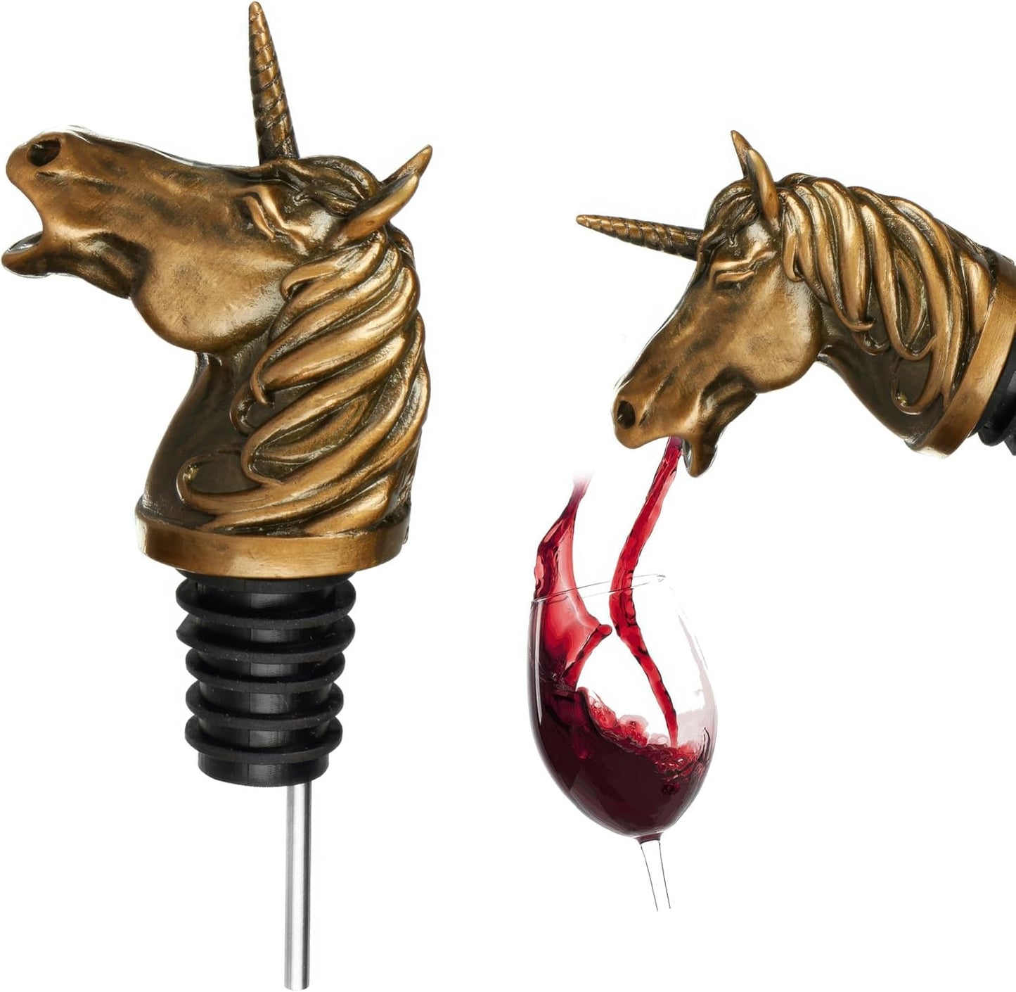 Pour People's Market Unicorn Wine Aerator - Decanter Pour Spout - Great for Wine Parties & Unique Gifts