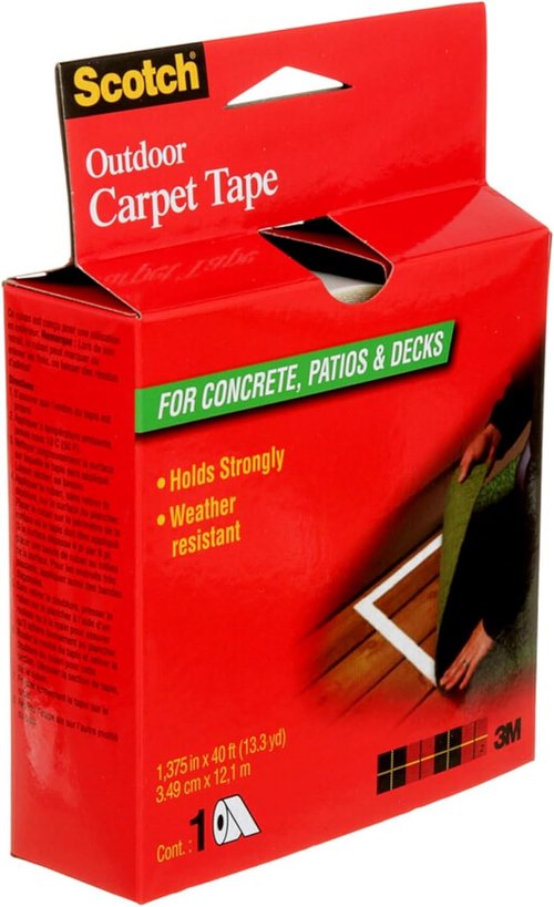 3M Scotch Double-Sided Carpet Tape - Heavy Duty Non-Slip Rug Gripper for Hardwood, Vinyl & Tile - 1.3 in x 40 ft