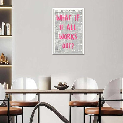 Drimiler Retro Newspaper Poster - Positive Affirming Quote Canvas Wall Art | 12x18in Unframed