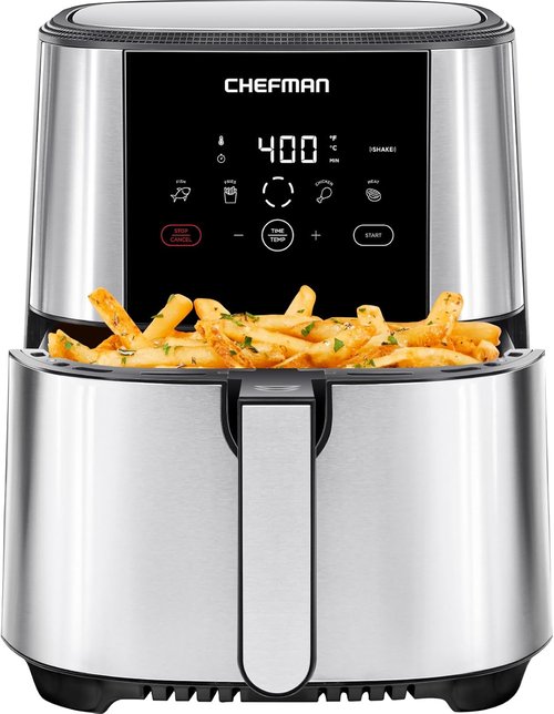 Chefman TurboFry Touch Air Fryer - Large 5-Quart Capacity with One-Touch Digital Controls | Nonstick & Dishwasher-Safe