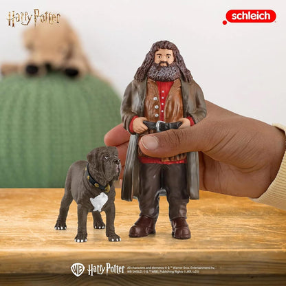 Schleich Harry Potter Hagrid and Fang Figurines - 2-Piece Wizarding World Collectible Set for Kids & Adults | 42638