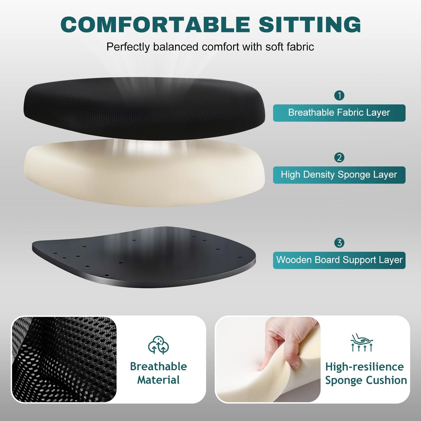 PayLessHere Gaming Chair Ergonomic Computer Chair Office Chair Video Game Chairs with Lumbar Support Desk Chair Armrest Mid Black Cushion Swivel Rolling Chair with Wheels for Home Office(Black)