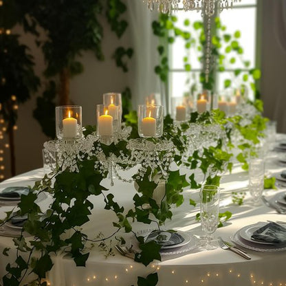 HXWEIYE Fake Vines - 12 Pack Artificial Ivy Greenery Garland for Aesthetic Room Décor | Indoor/Outdoor Use