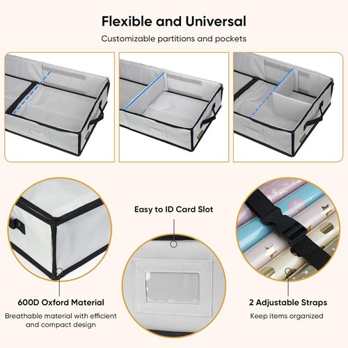 BALEINE Christmas Wrapping Paper Storage Container - Durable & Stylish Design | Perfect for Organizing