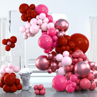 PartyWoo Pink Balloon Garland - 100 Pcs in Various Sizes | Perfect for Party & Birthday Decorations
