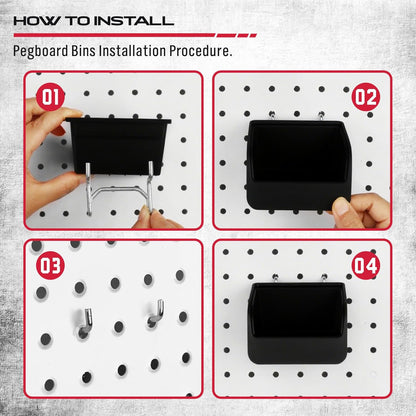 Ultimate 121-Piece Pegboard Hooks Set - Durable Metal Organizer Accessories for Tools & Bins